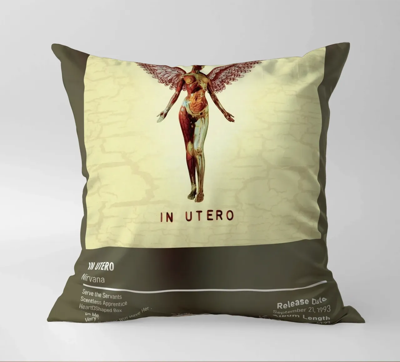 In Utero (1993) by Nirvana cuscino da DGUnder