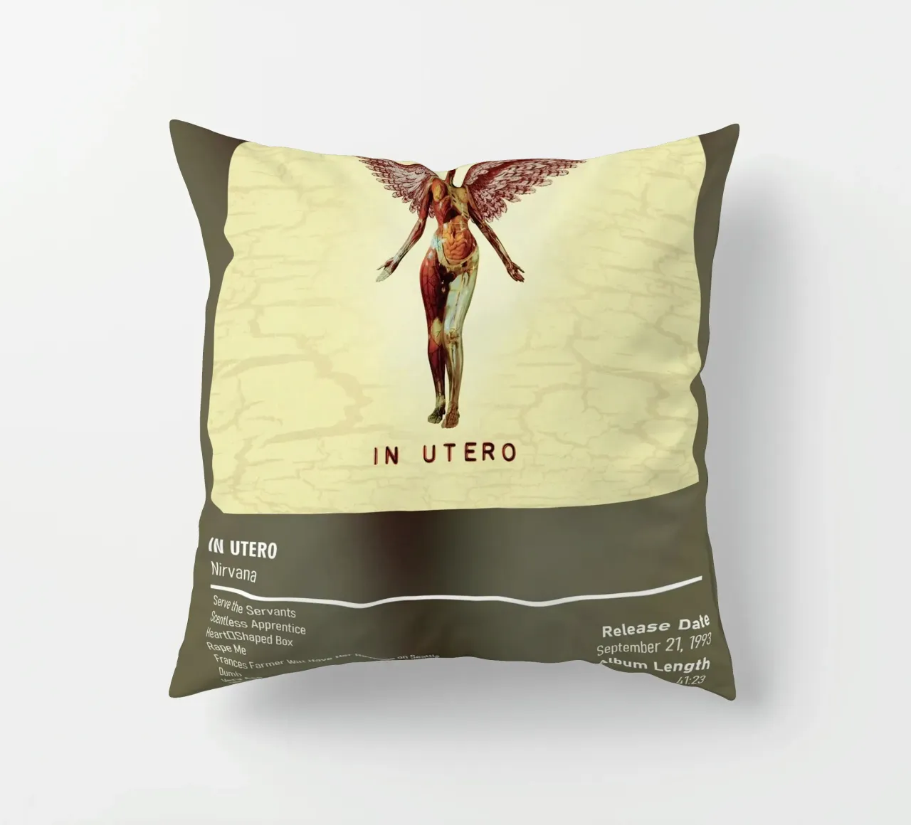 In Utero (1993) by Nirvana cuscino da DGUnder
