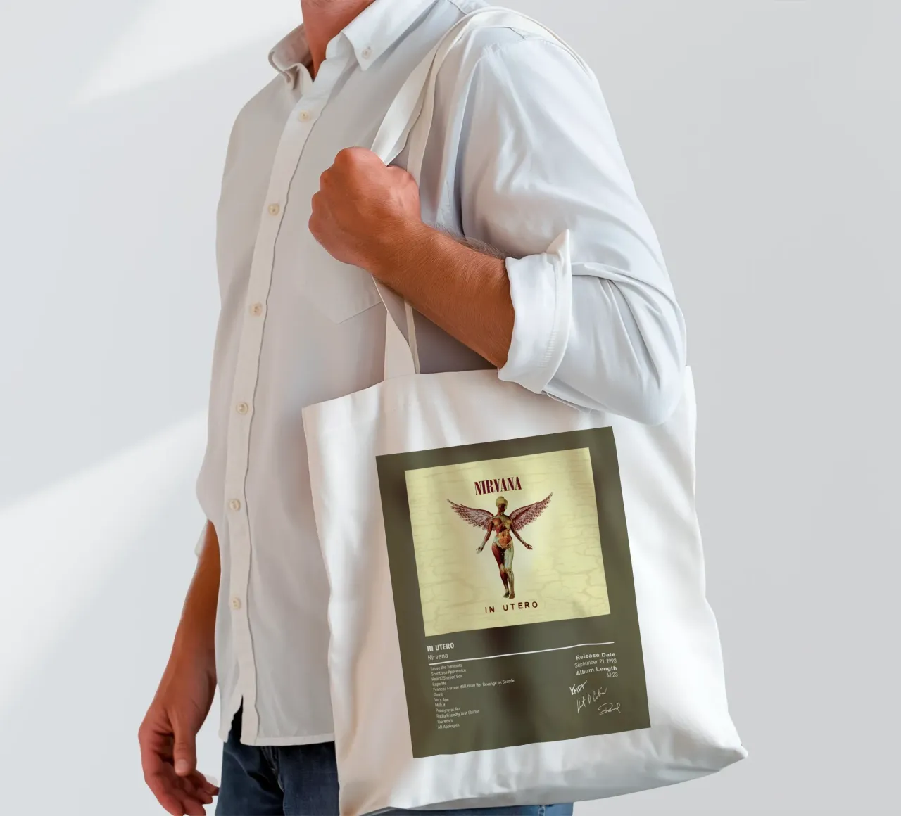 In Utero (1993) by Nirvana borsa in juta da DGUnder