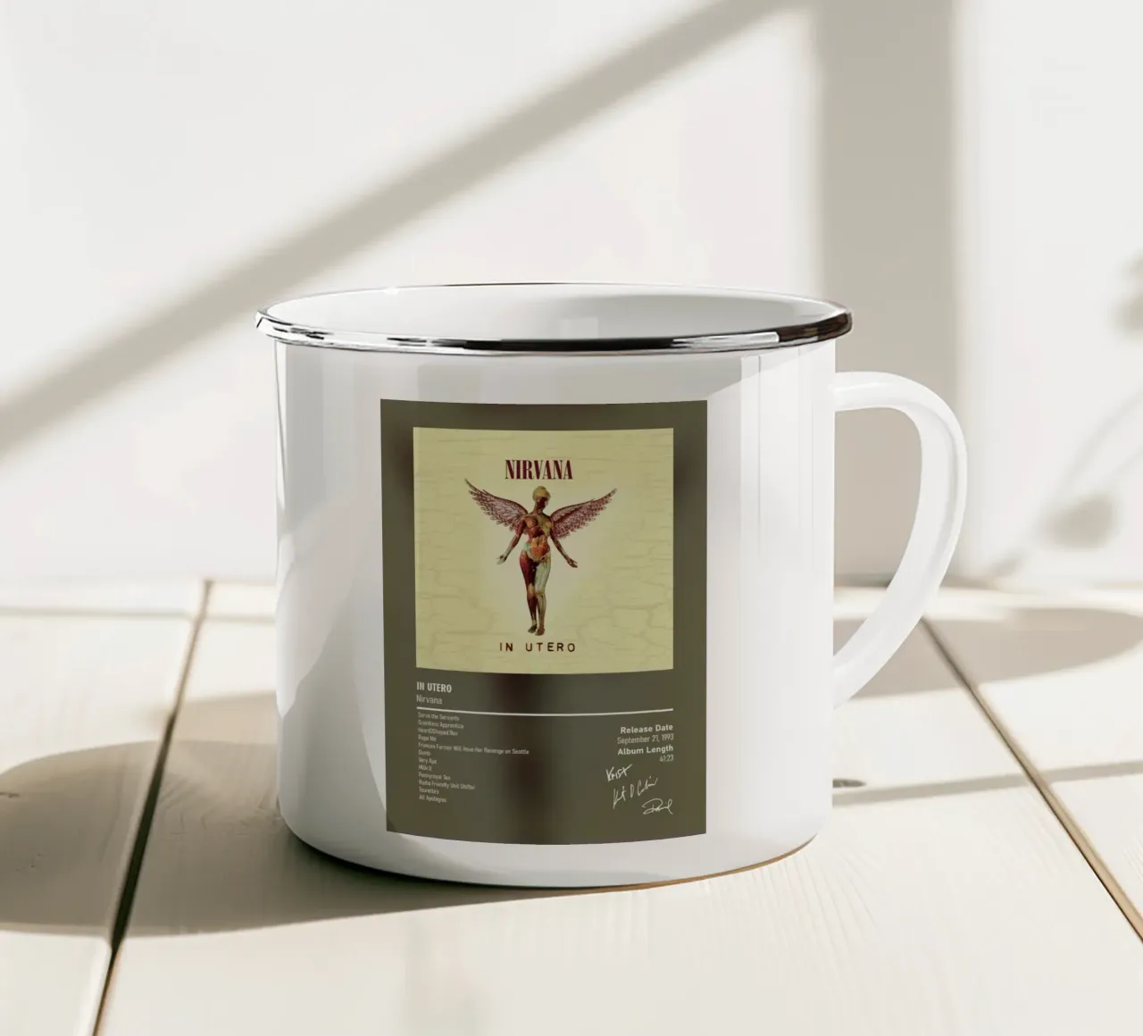 In Utero (1993) by Nirvana tazza in smalto da DGUnder