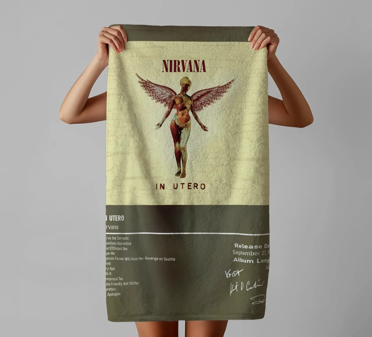 In Utero (1993) by Nirvana asciugamano da bagno da DGUnder