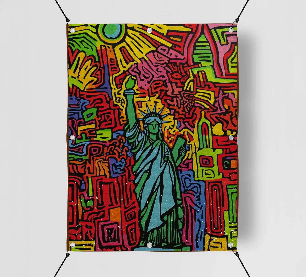 Statua della Libertà Pop Art telo in pvc da VintageDesign