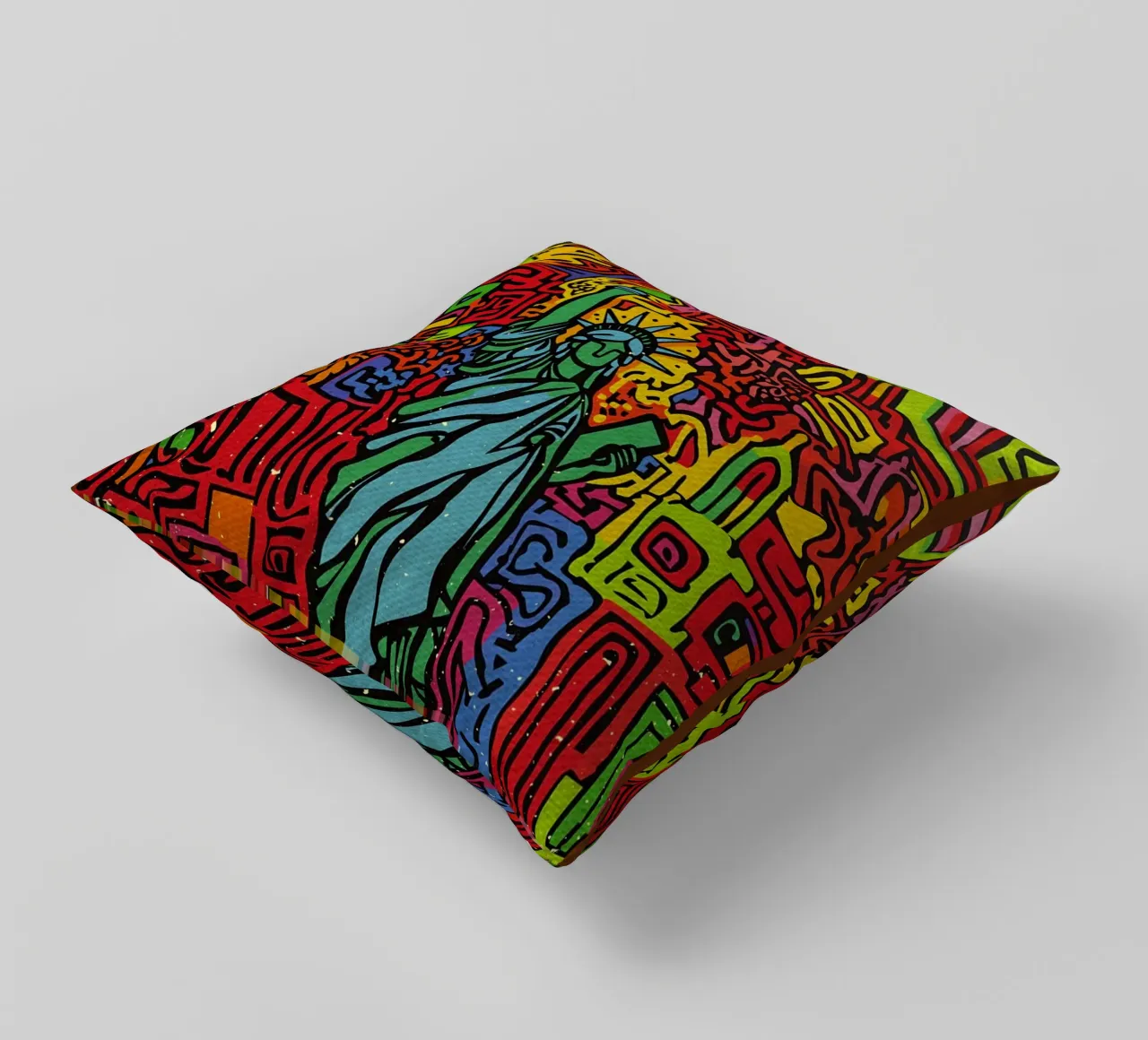 Statua della Libertà Pop Art cuscino da VintageDesign