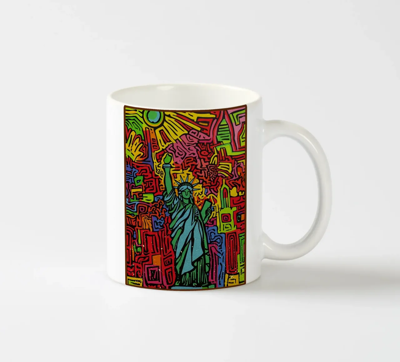 Statua della Libertà Pop Art tazza in ceramica da VintageDesign