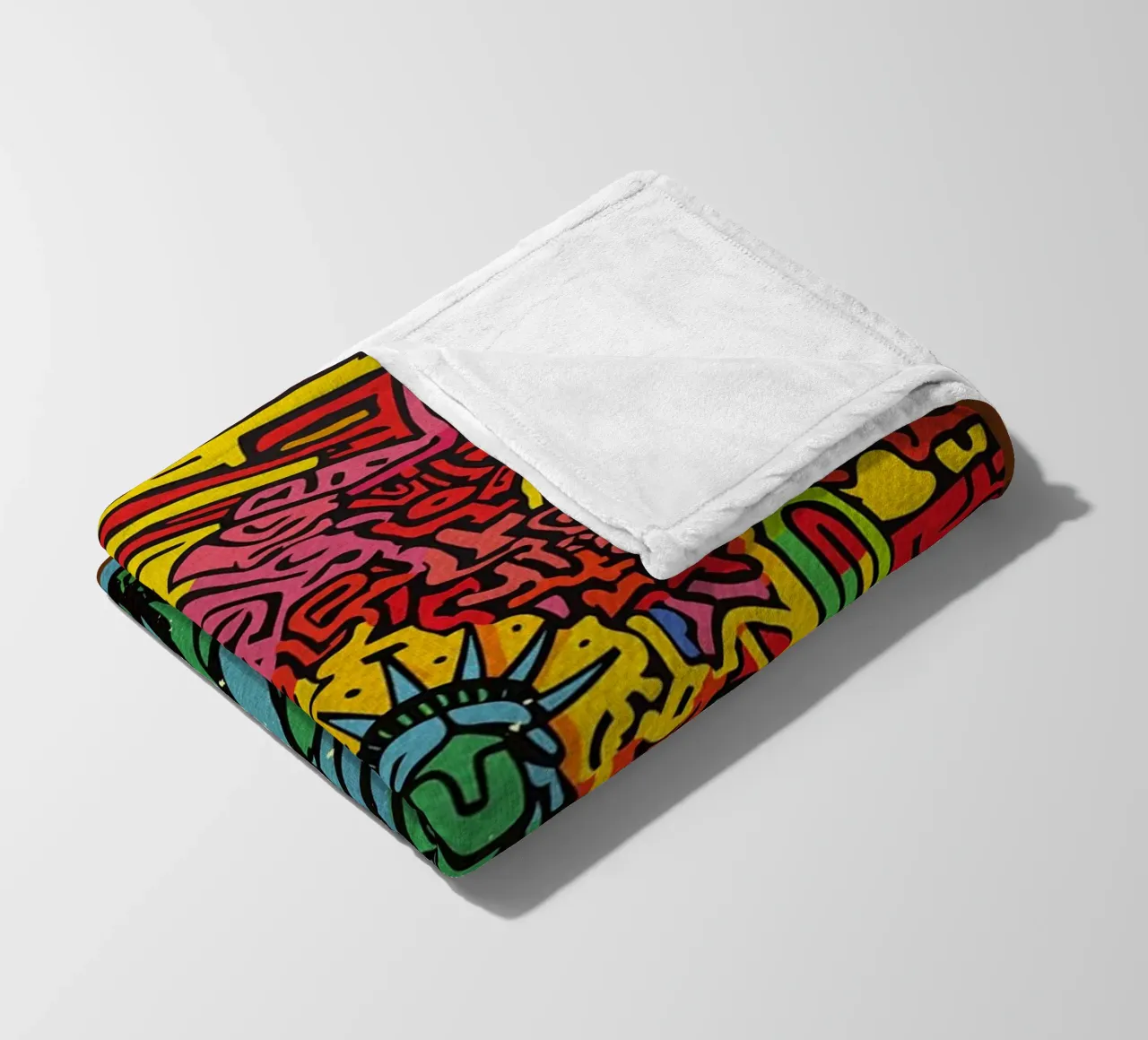 Statua della Libertà Pop Art coperta in pile da VintageDesign