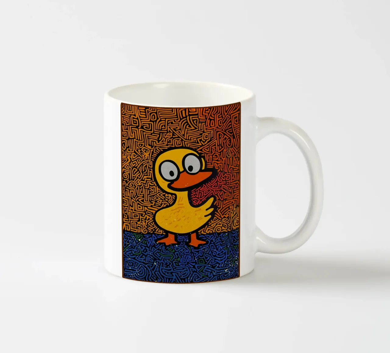 Anatra gialla Pop Art tazza in ceramica da VintageDesign
