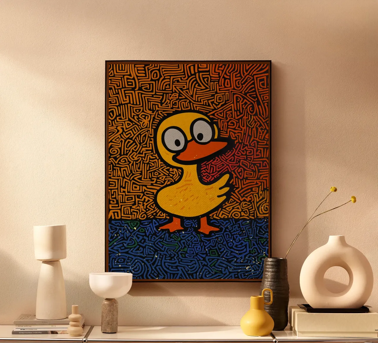 Anatra gialla Pop Art plexiglass da VintageDesign