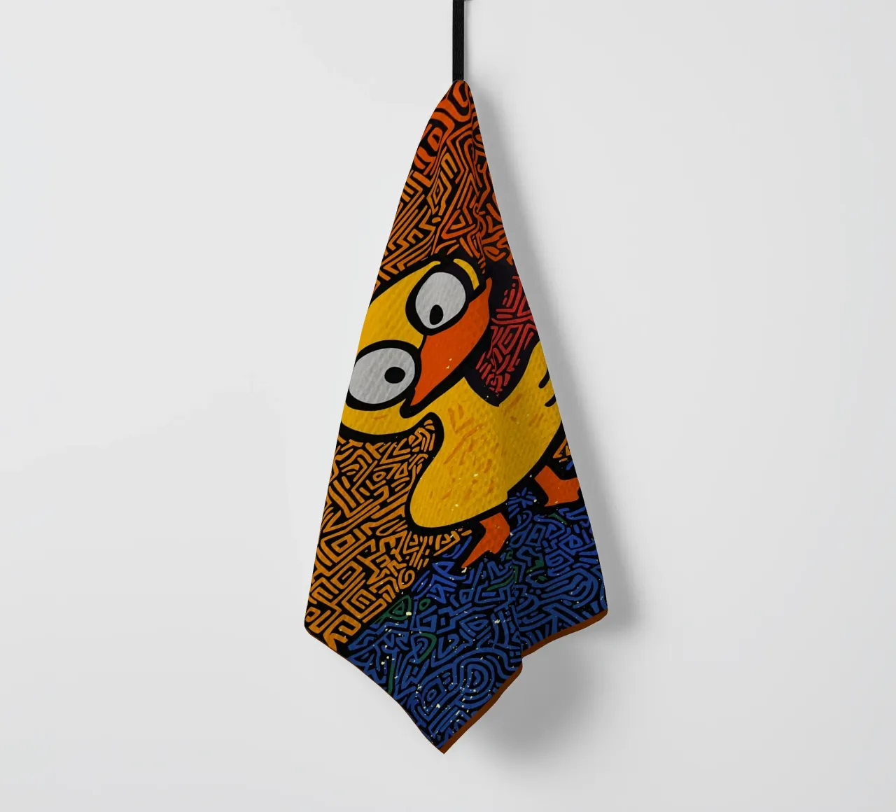 Anatra gialla Pop Art canovaccio da cucina da VintageDesign