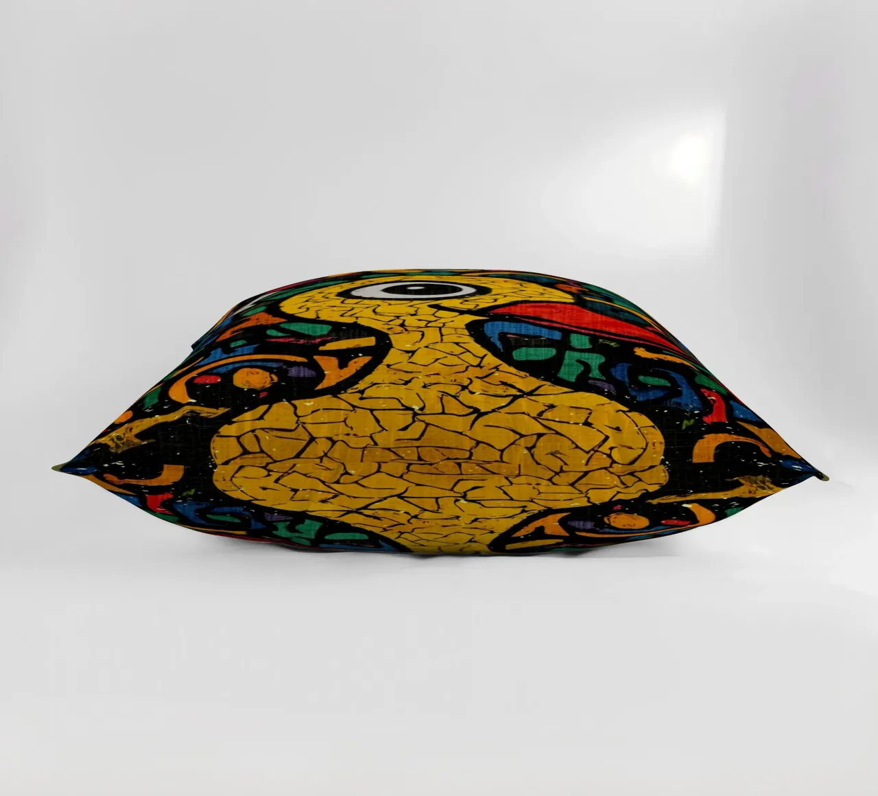 Scarabocchio pop art con anatra gialla cuscino da VintageDesign