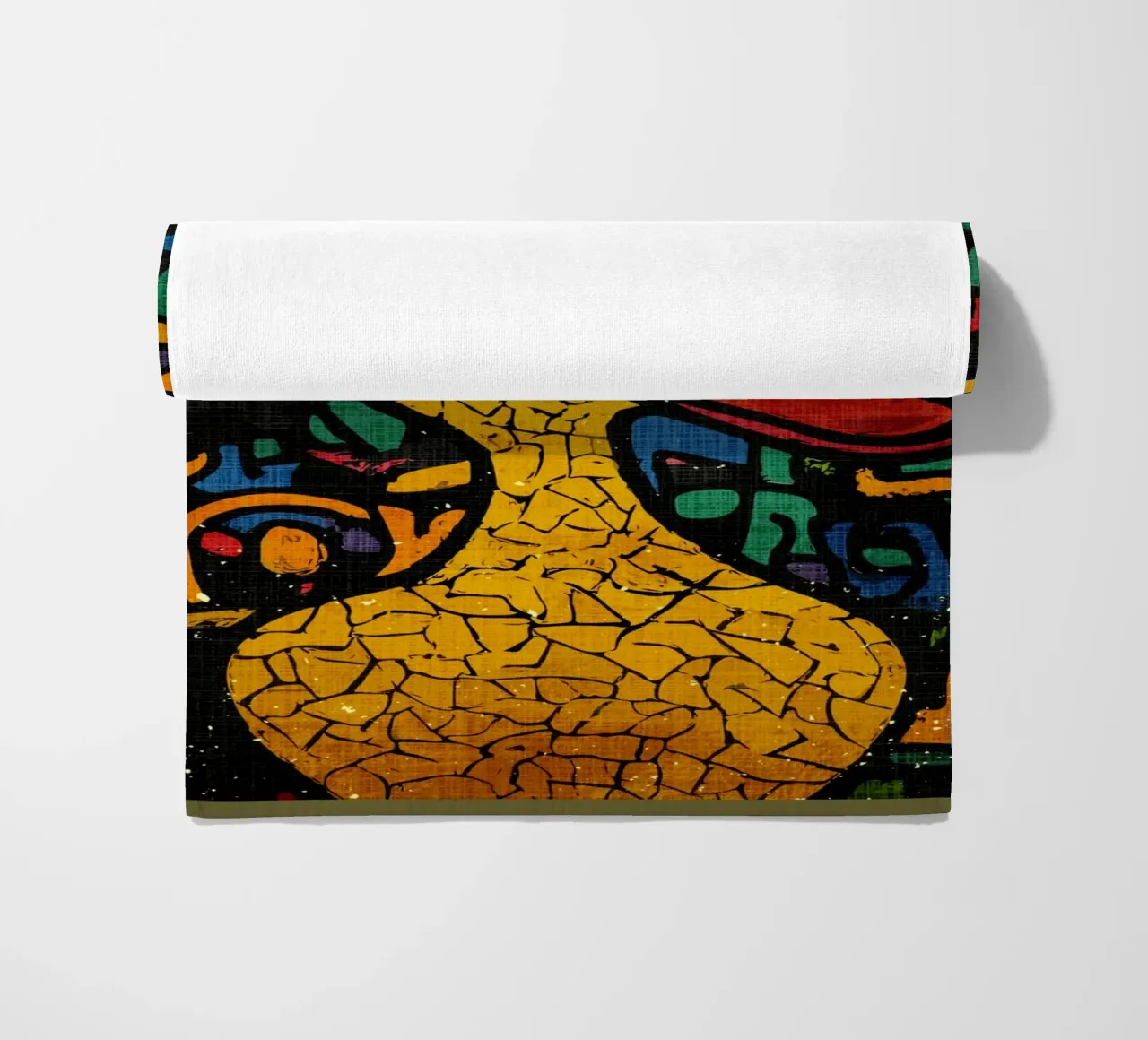 Scarabocchio pop art con anatra gialla telo mare da VintageDesign