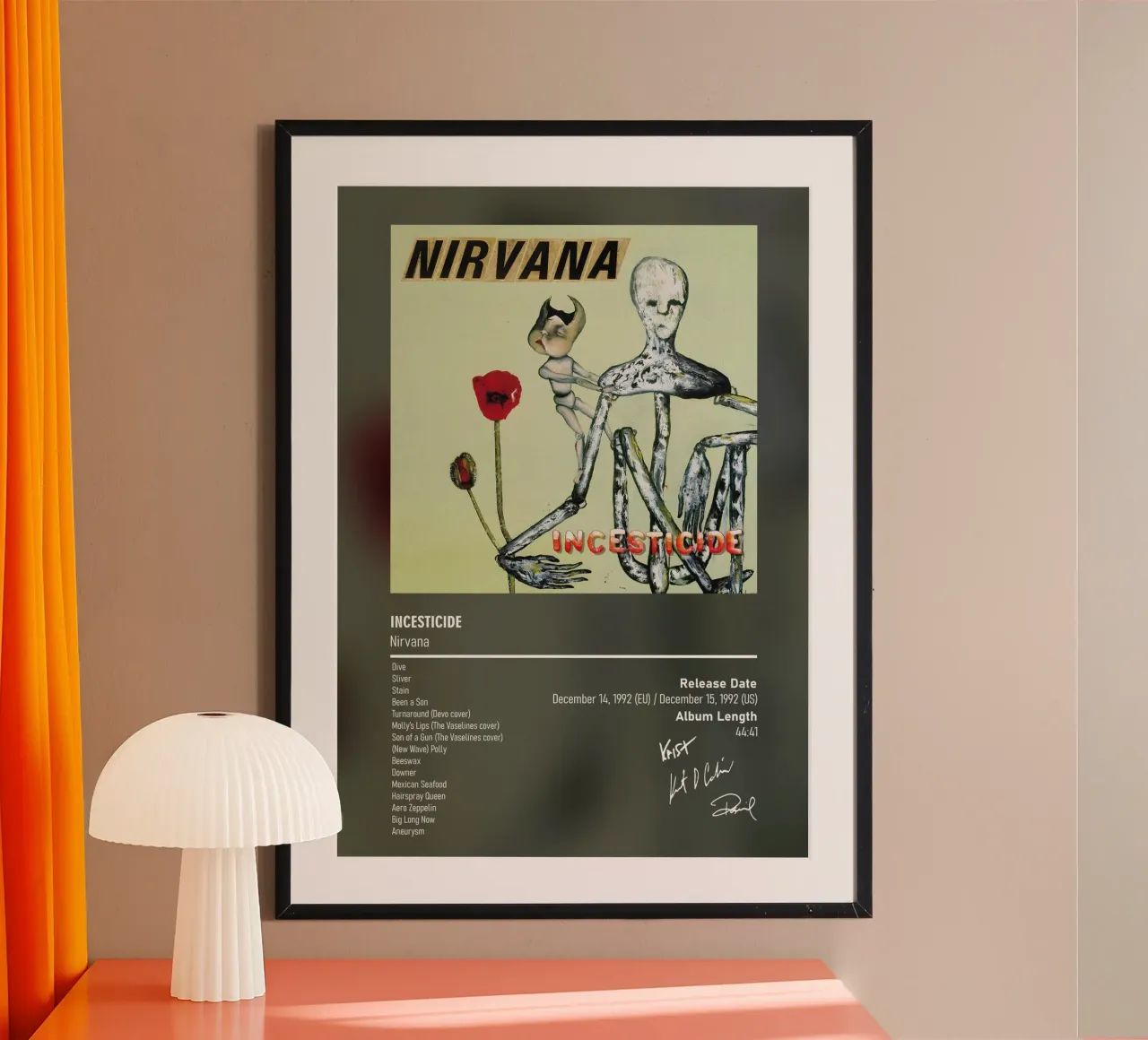 Incesticide (1992) by Nirvana carta hahnemühle da DGUnder