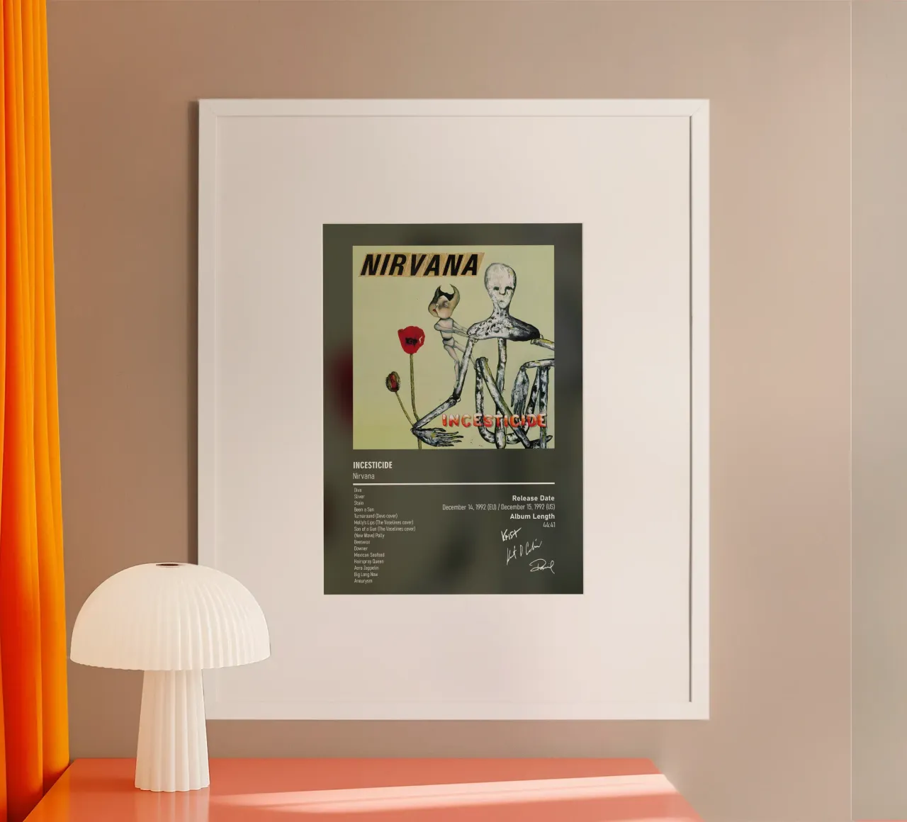 Incesticide (1992) by Nirvana carta hahnemühle da DGUnder