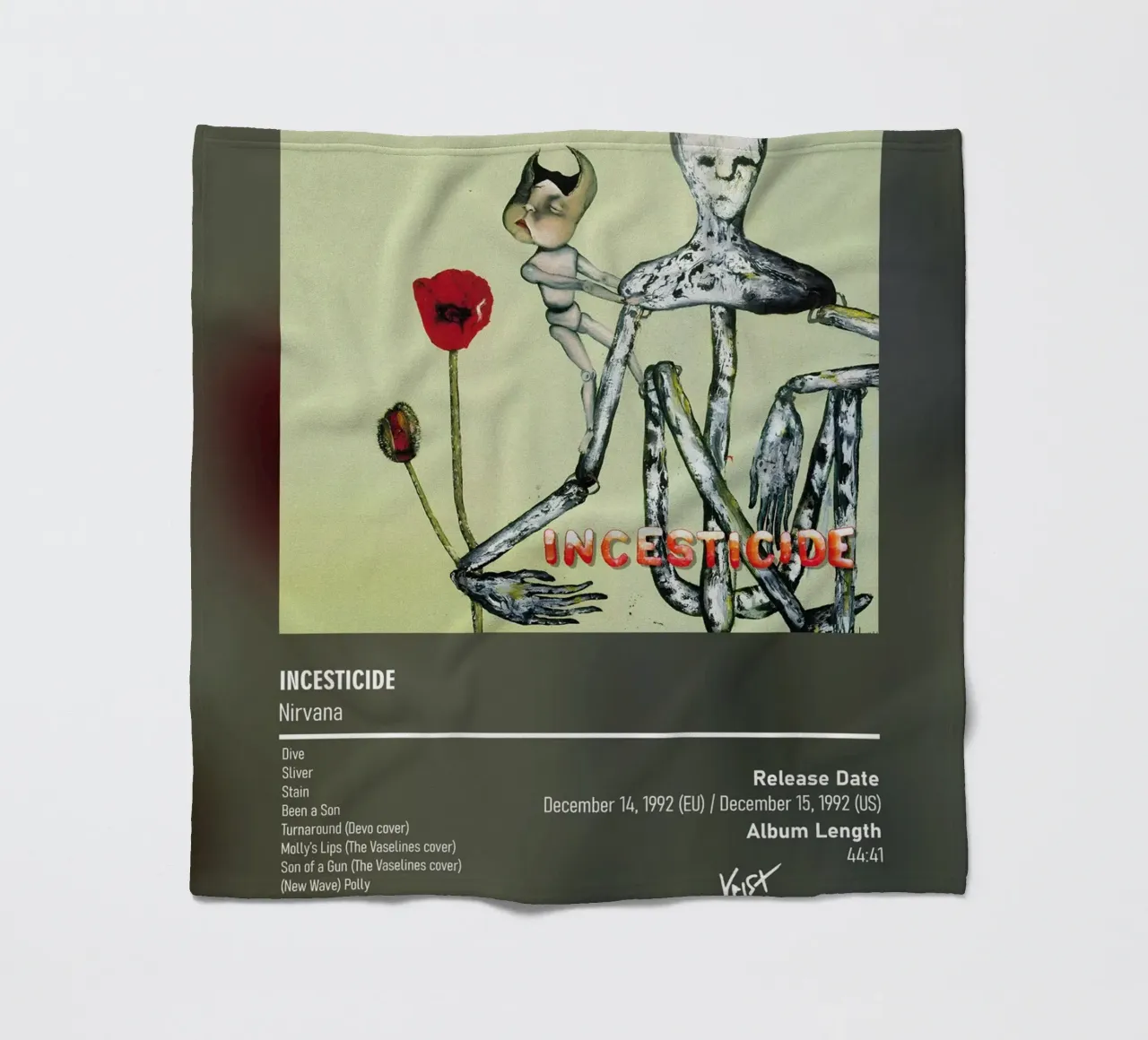 Incesticide (1992) by Nirvana coperta in pile da DGUnder