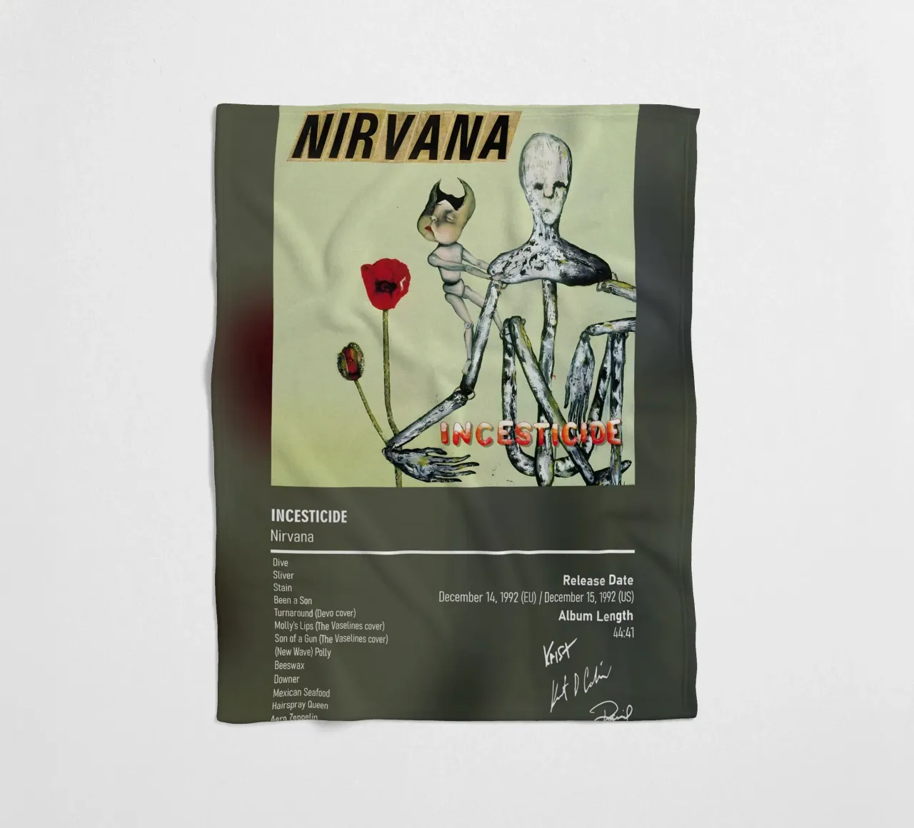 Incesticide (1992) by Nirvana coperta in pile da DGUnder