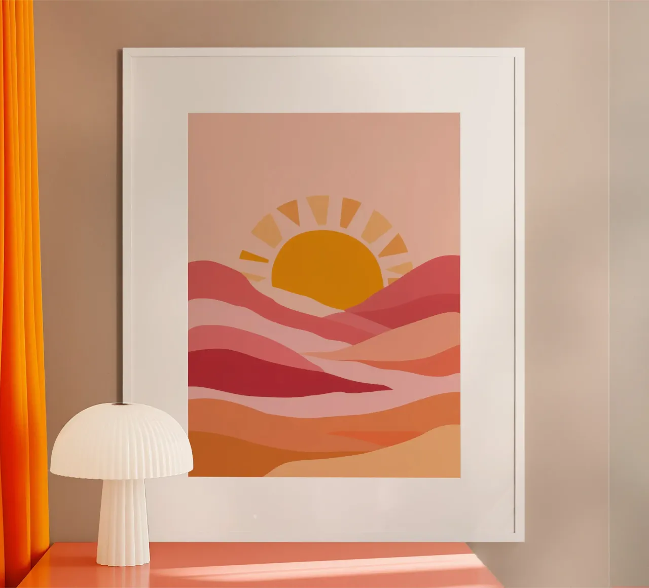 Alba dell'onda del deserto poster da Giant Foxs