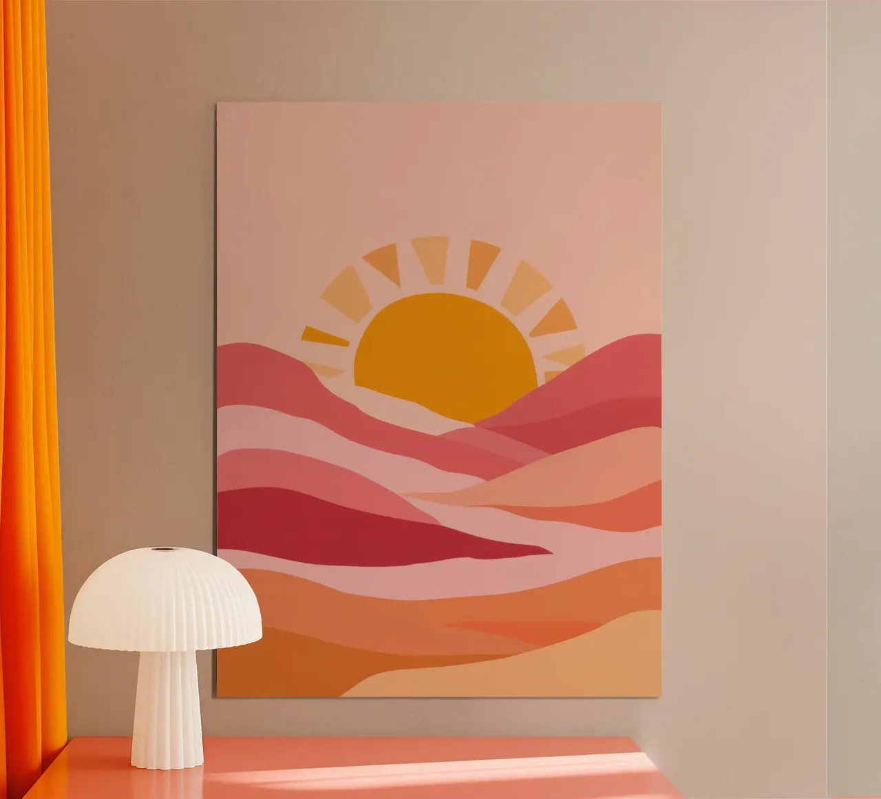 Alba dell'onda del deserto poster da Giant Foxs