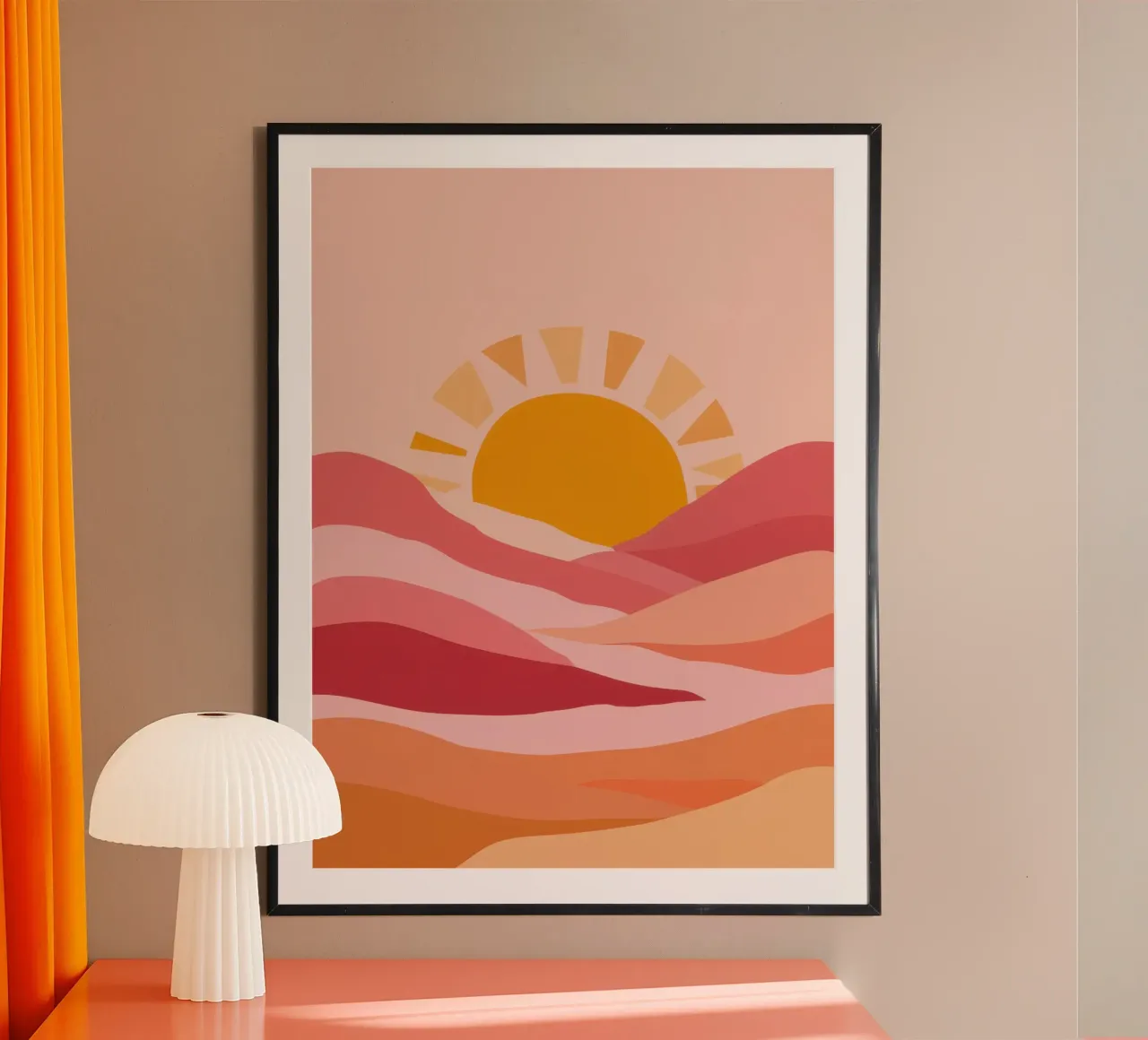 Alba dell'onda del deserto poster da Giant Foxs