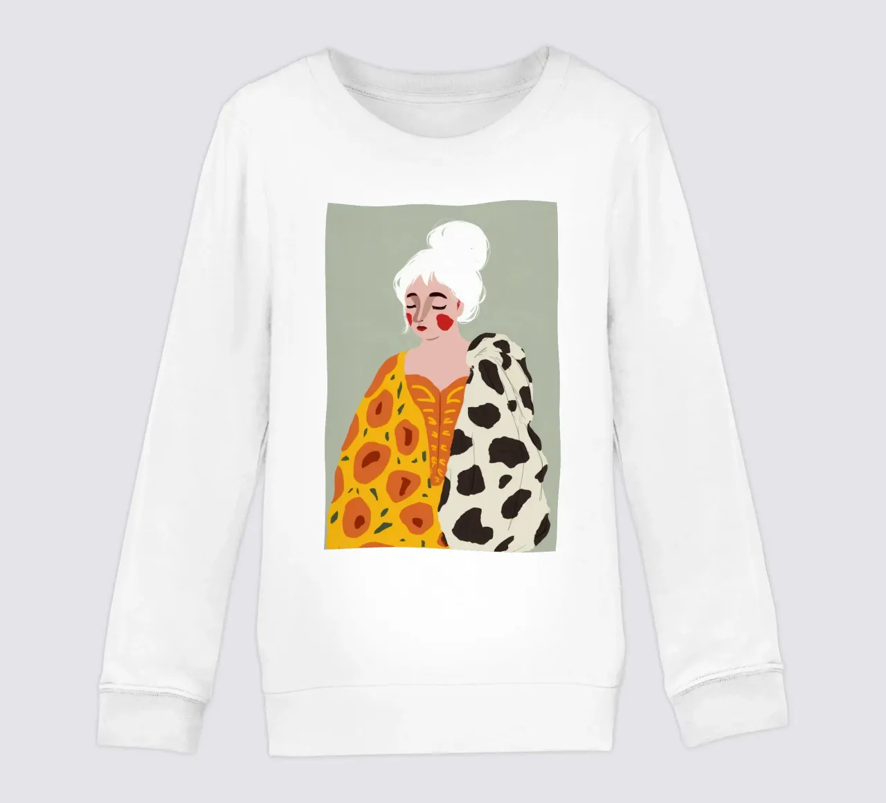 Tournesol Imprimé Vache Chic sweat enfant de Rain Balance