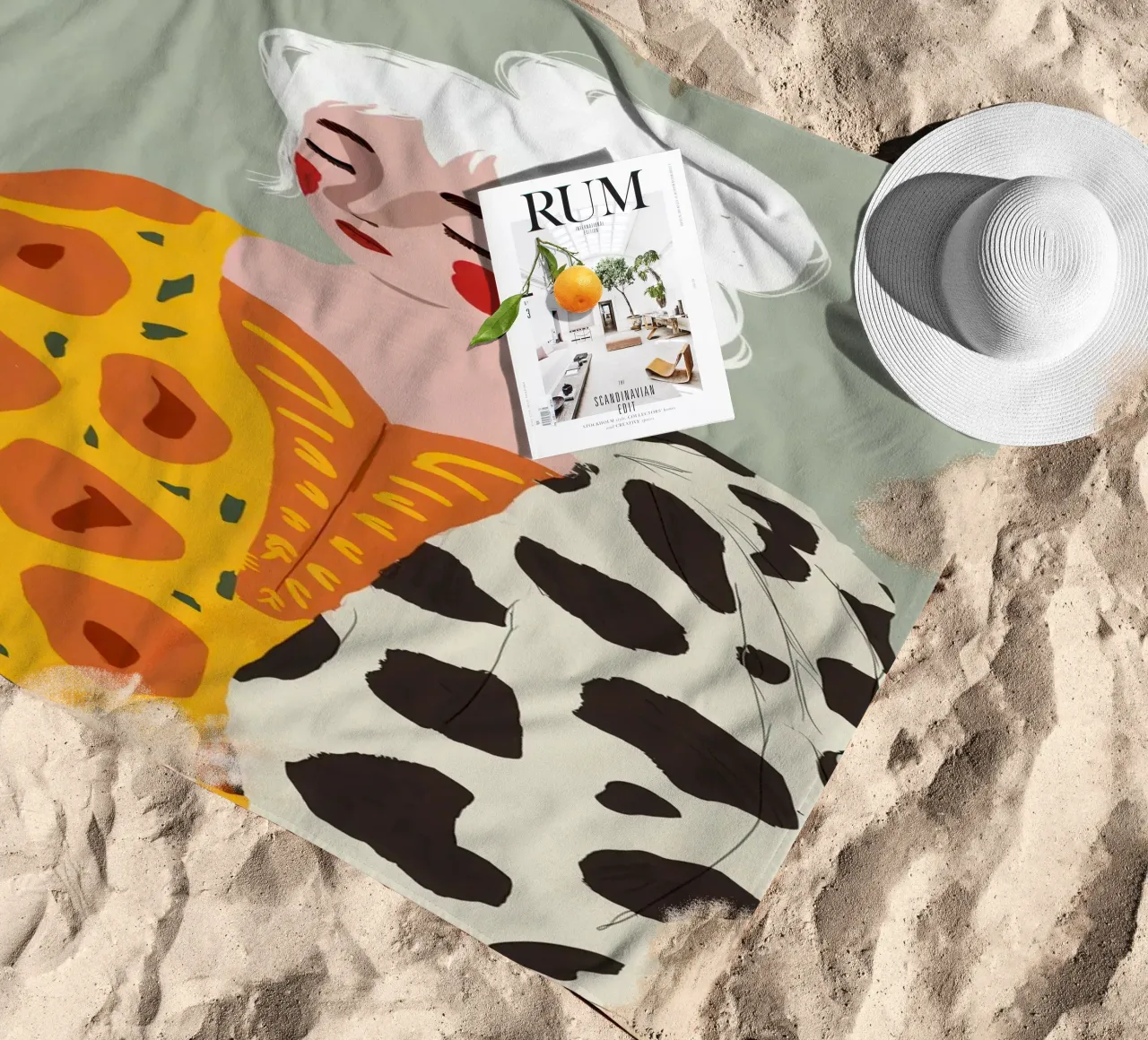 Tournesol Imprimé Vache Chic serviette de plage de Rain Balance