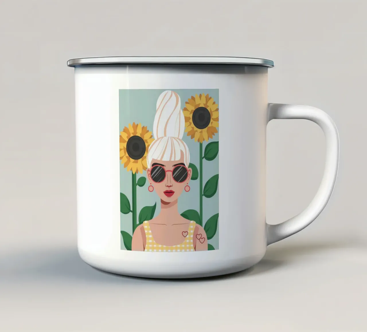 Ombra di girasole Serenity tazza in smalto da Rain Balance