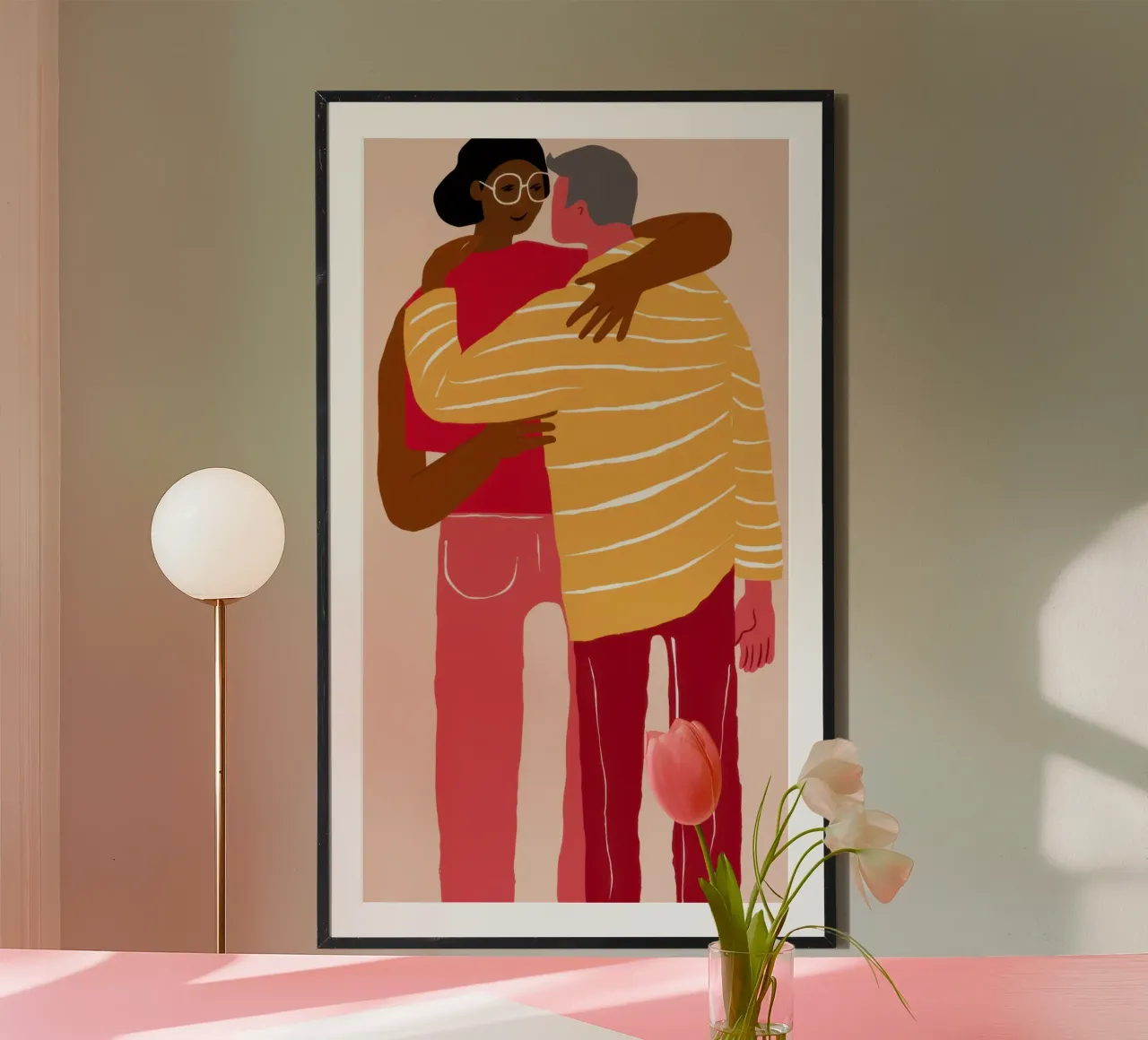 Golden Self Embrace hahnemühle by Giant Foxs