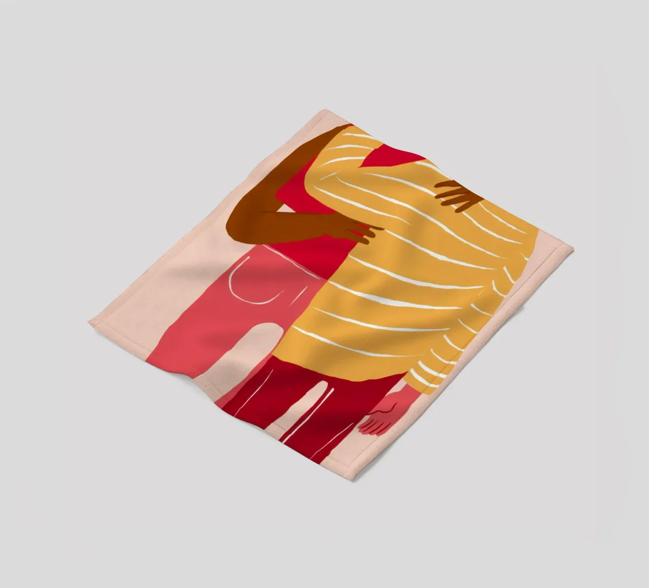 Golden Self Embrace fleece blanket by Giant Foxs