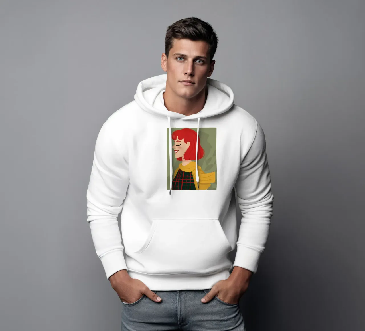 Sorriso autunnale a quadri felpa con cappuccio da Rain Balance