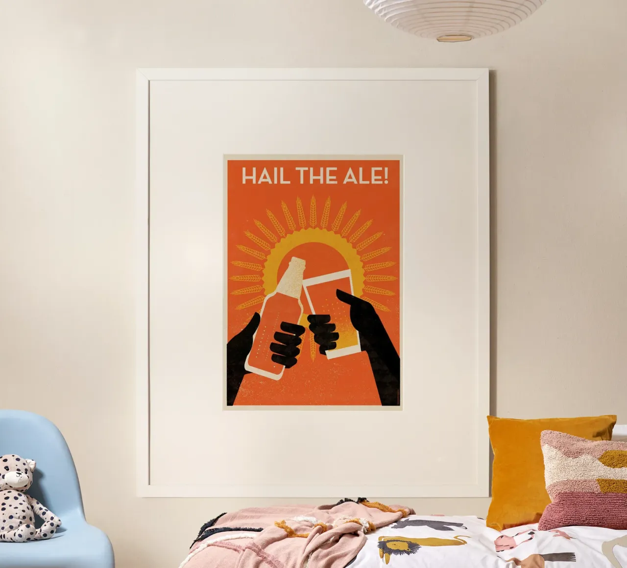 Poster per cocktail Hail The Ale poster con telaio in plastica da noahmiss