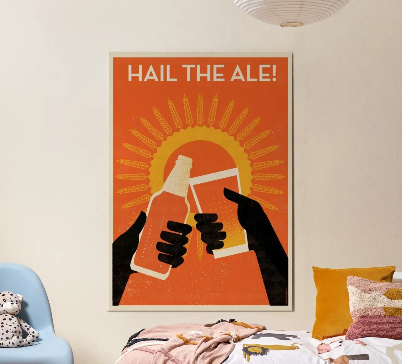 Poster per cocktail Hail The Ale poster con telaio in plastica da noahmiss