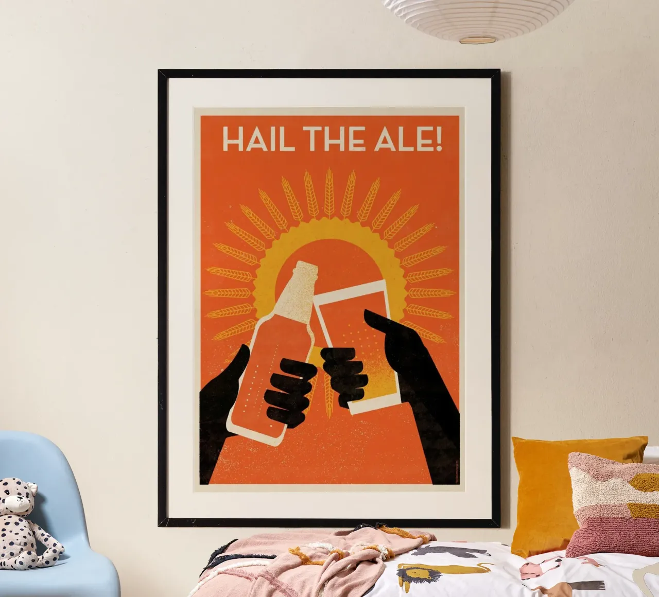 Poster per cocktail Hail The Ale poster con telaio in plastica da noahmiss