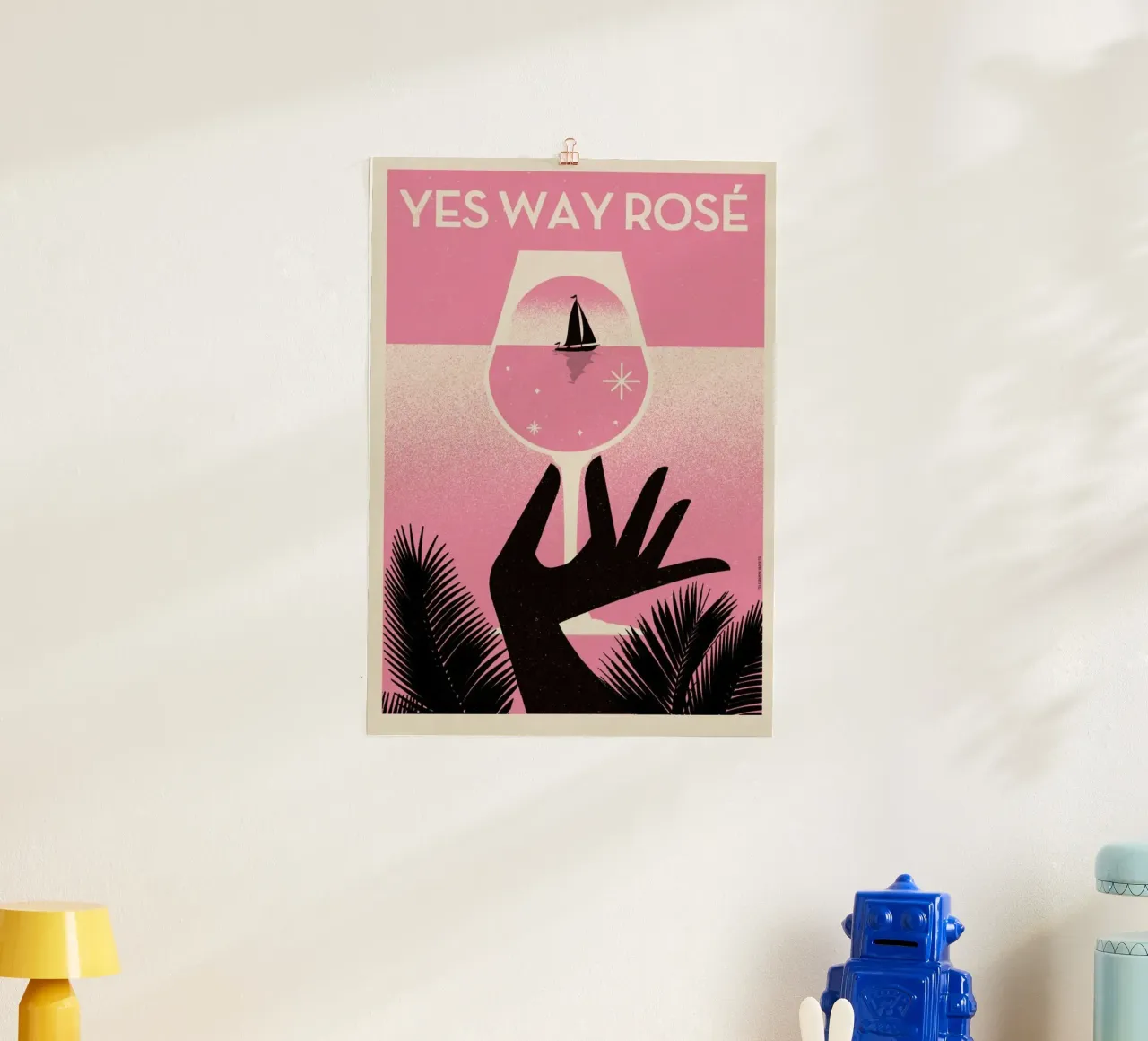 Poster per cocktail alla rosa Yes Way poster con telaio in plastica da noahmiss