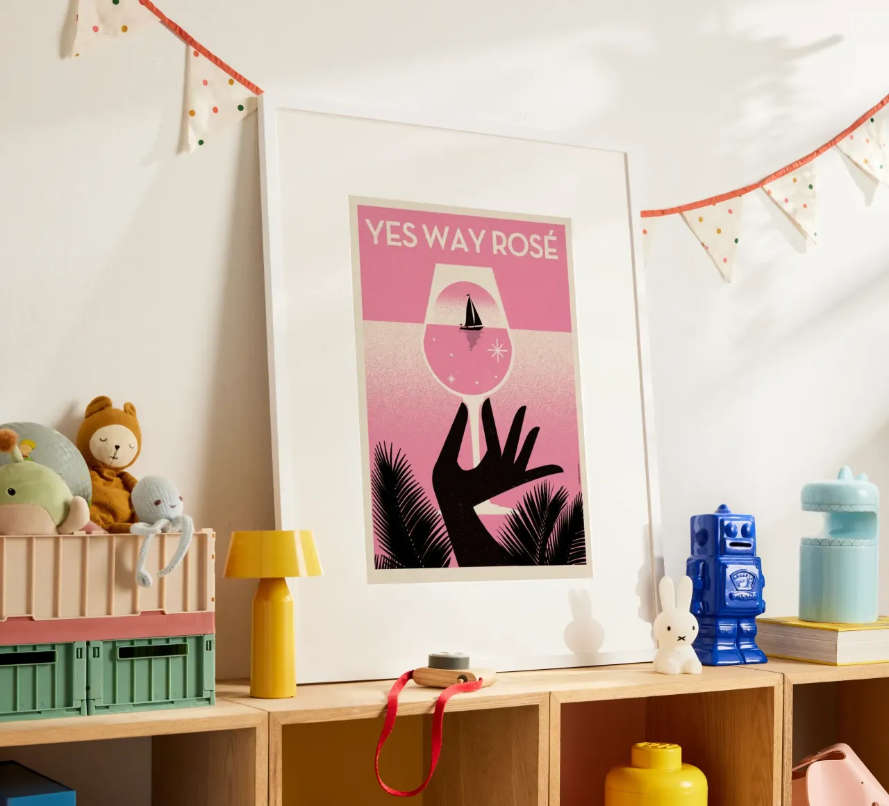 Poster per cocktail alla rosa Yes Way poster con telaio in plastica da noahmiss