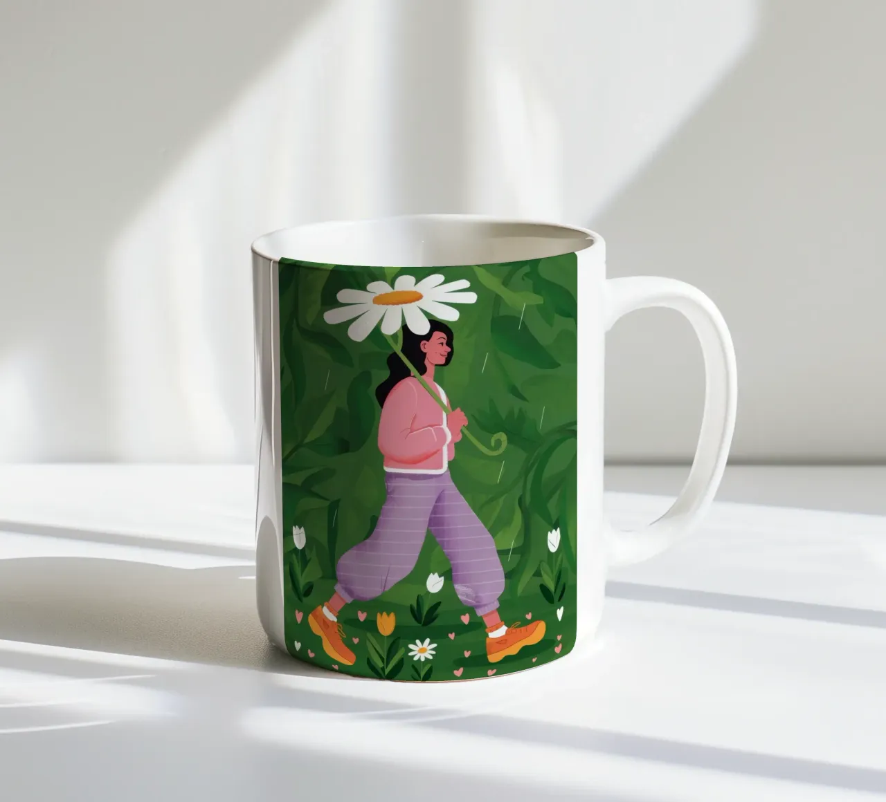 Il passo audace di Daisy tazza in ceramica da Rain Balance
