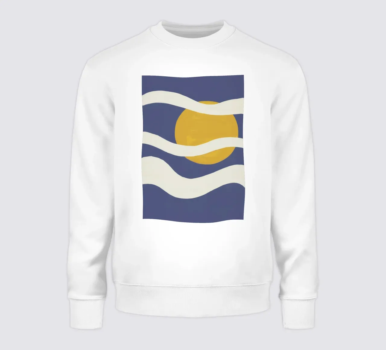 Minimalist Moon Waves sweatshirt by Giant Foxs