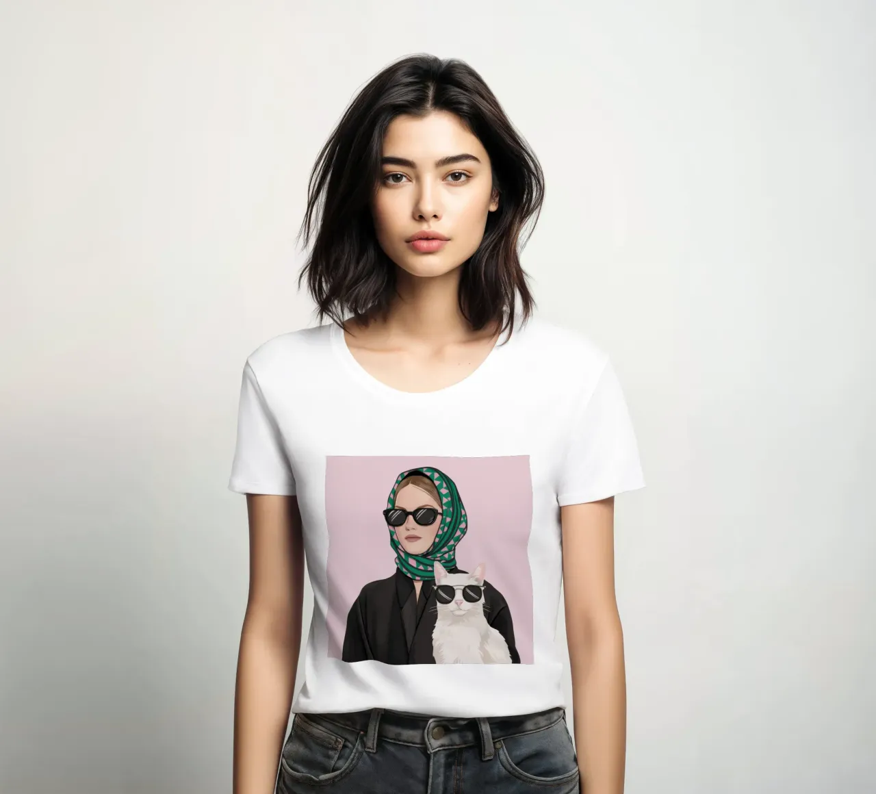 Compagno felino chic t-shirt da donna da Rain Balance