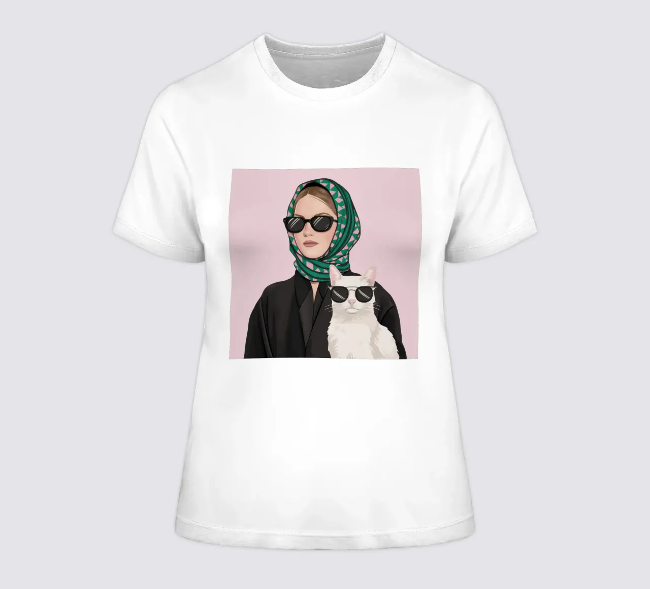 Compagno felino chic t-shirt da donna da Rain Balance