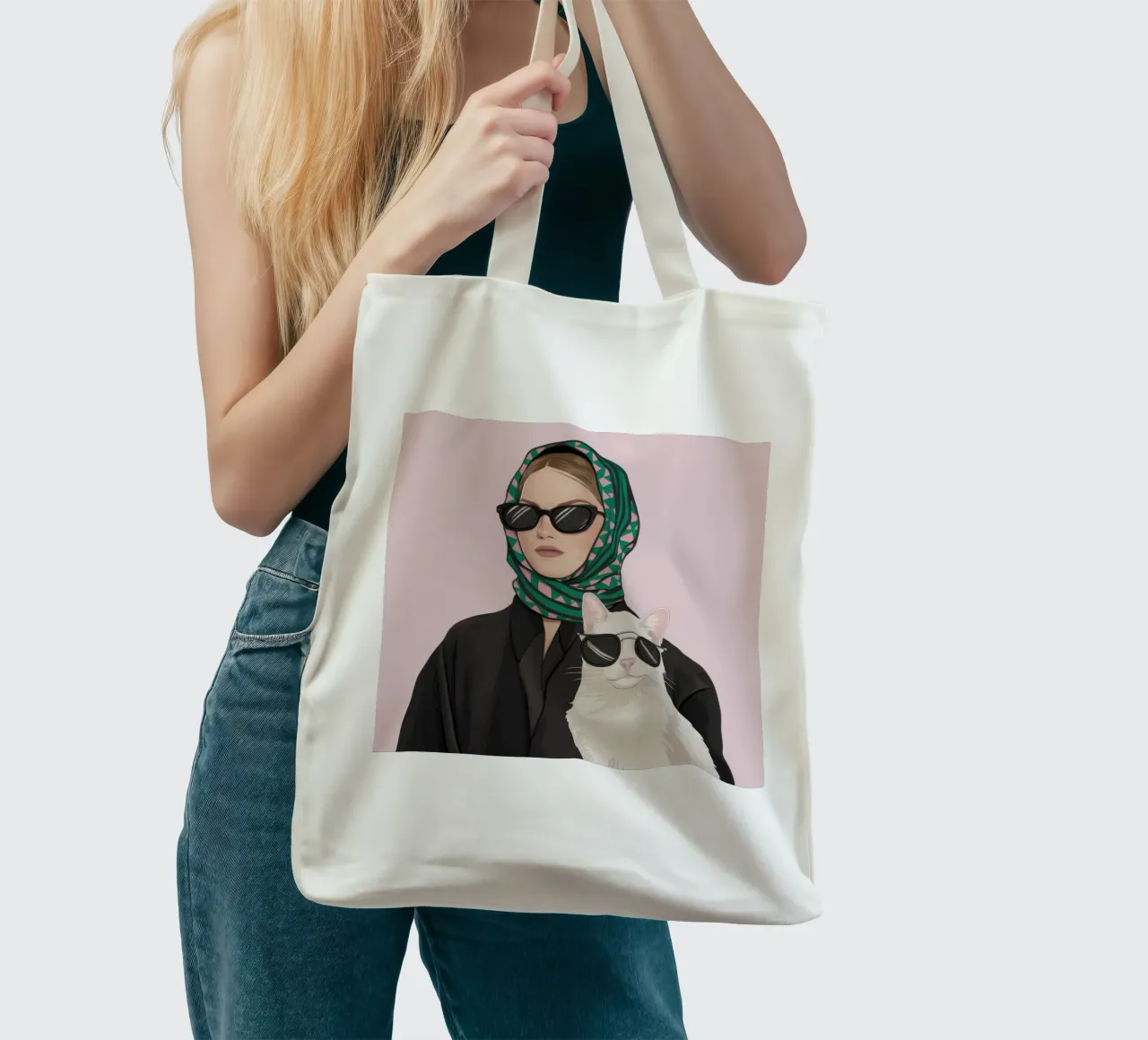 Compagno felino chic borsa in juta da Rain Balance