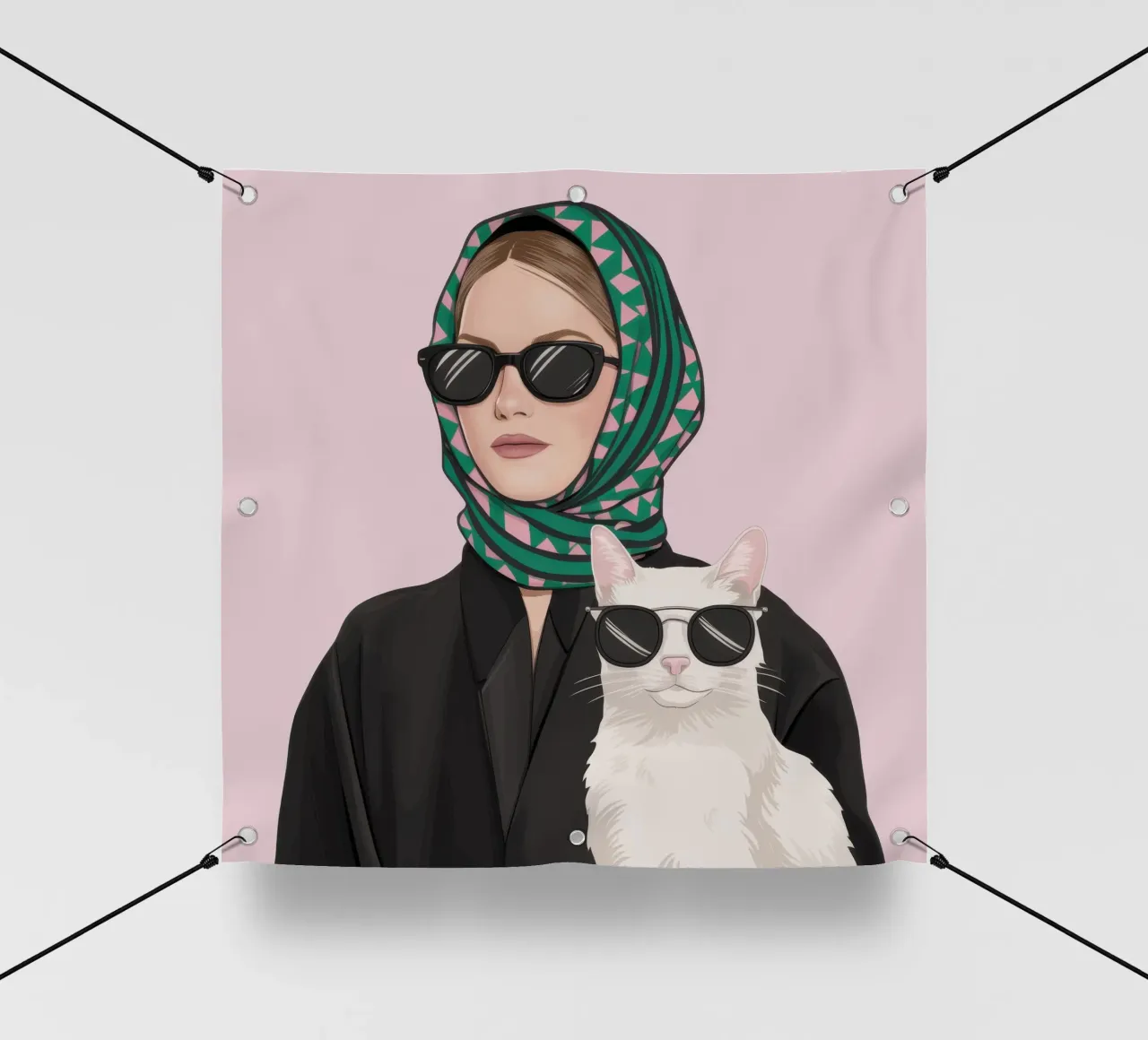 Compagno felino chic telo in pvc da Rain Balance