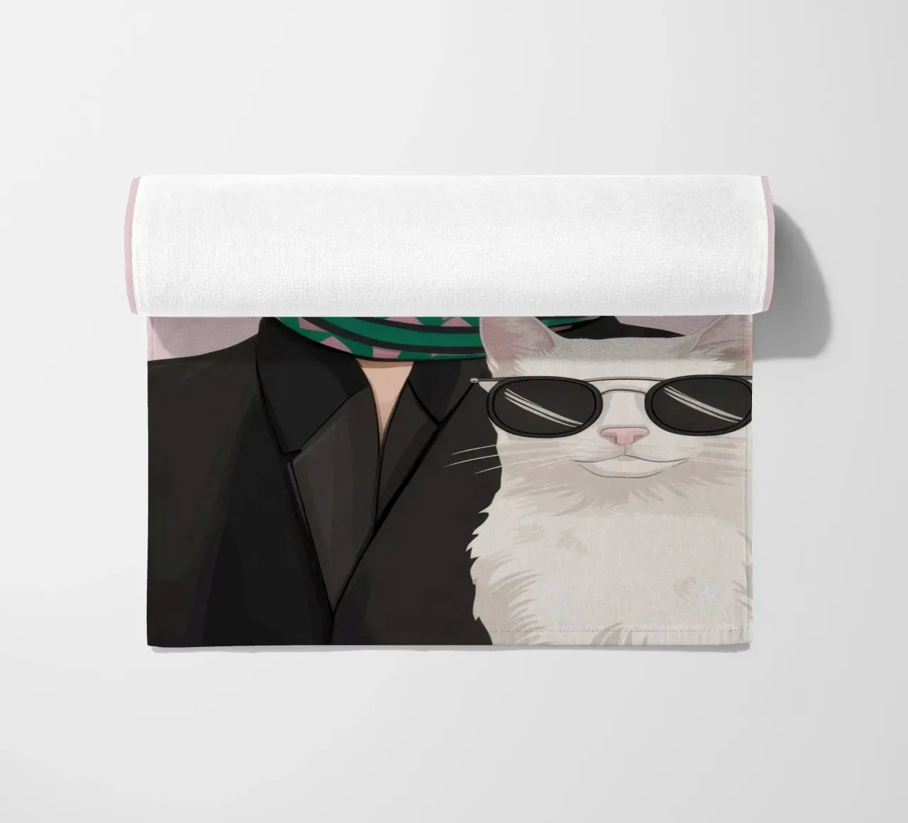 Compagno felino chic telo mare da Rain Balance