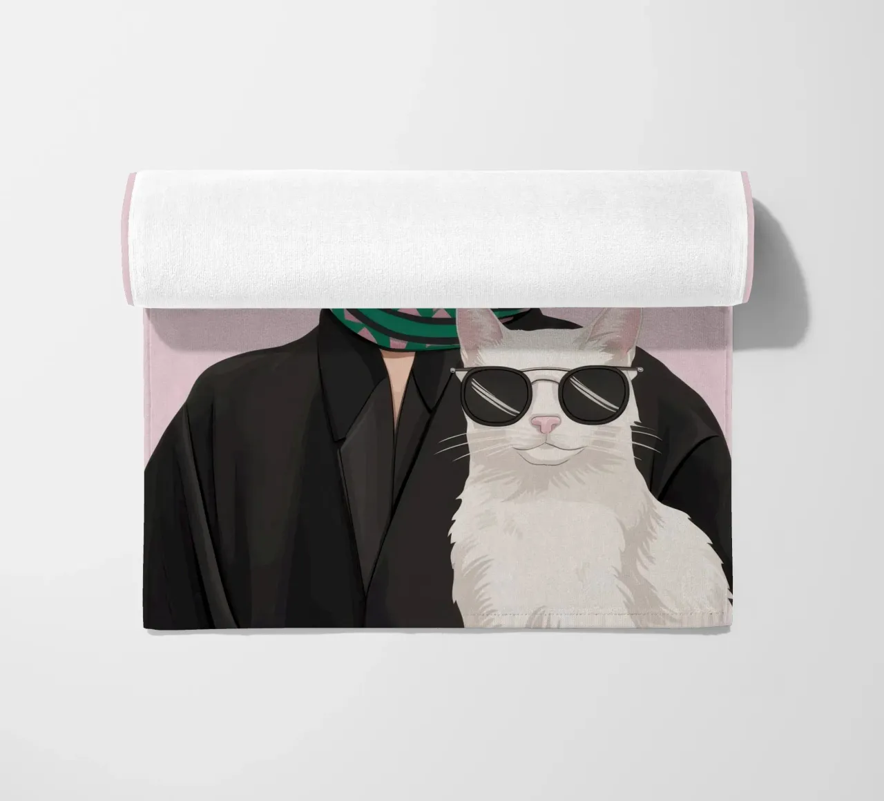 Compagno felino chic telo mare da Rain Balance