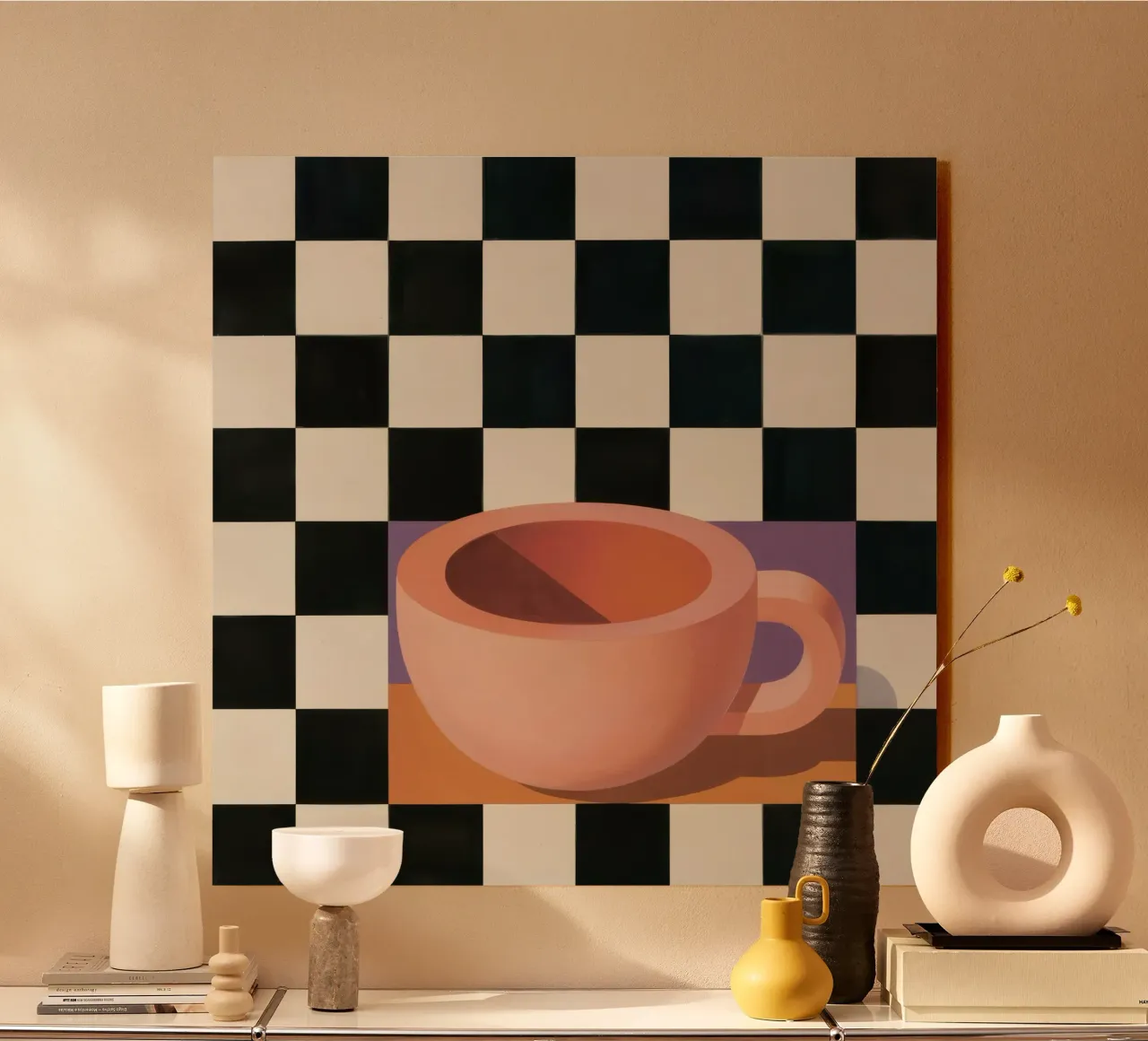 Tazza a scacchi Stillness plexiglass da Giant Foxs