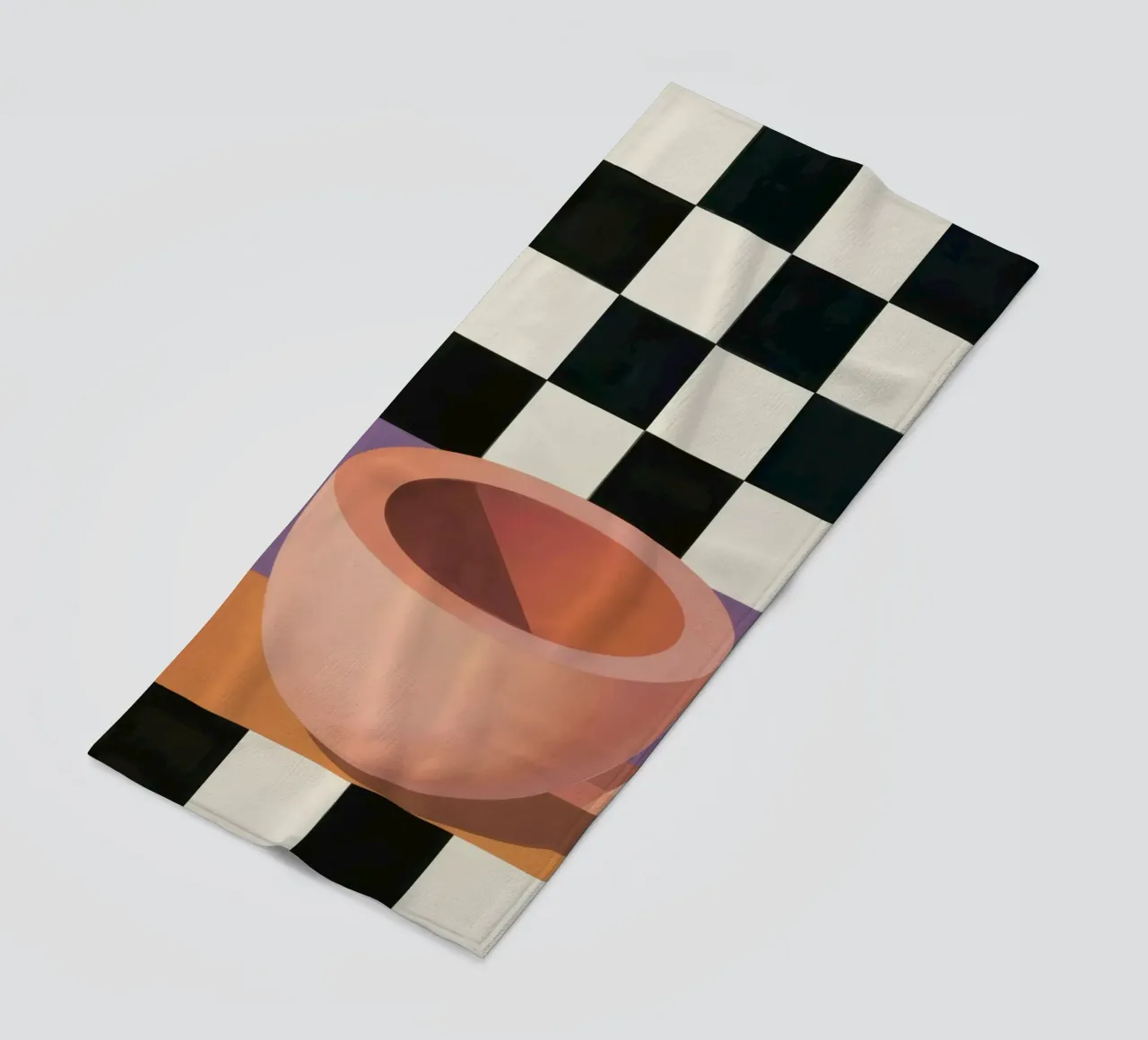 Tazza a scacchi Stillness telo mare da Giant Foxs