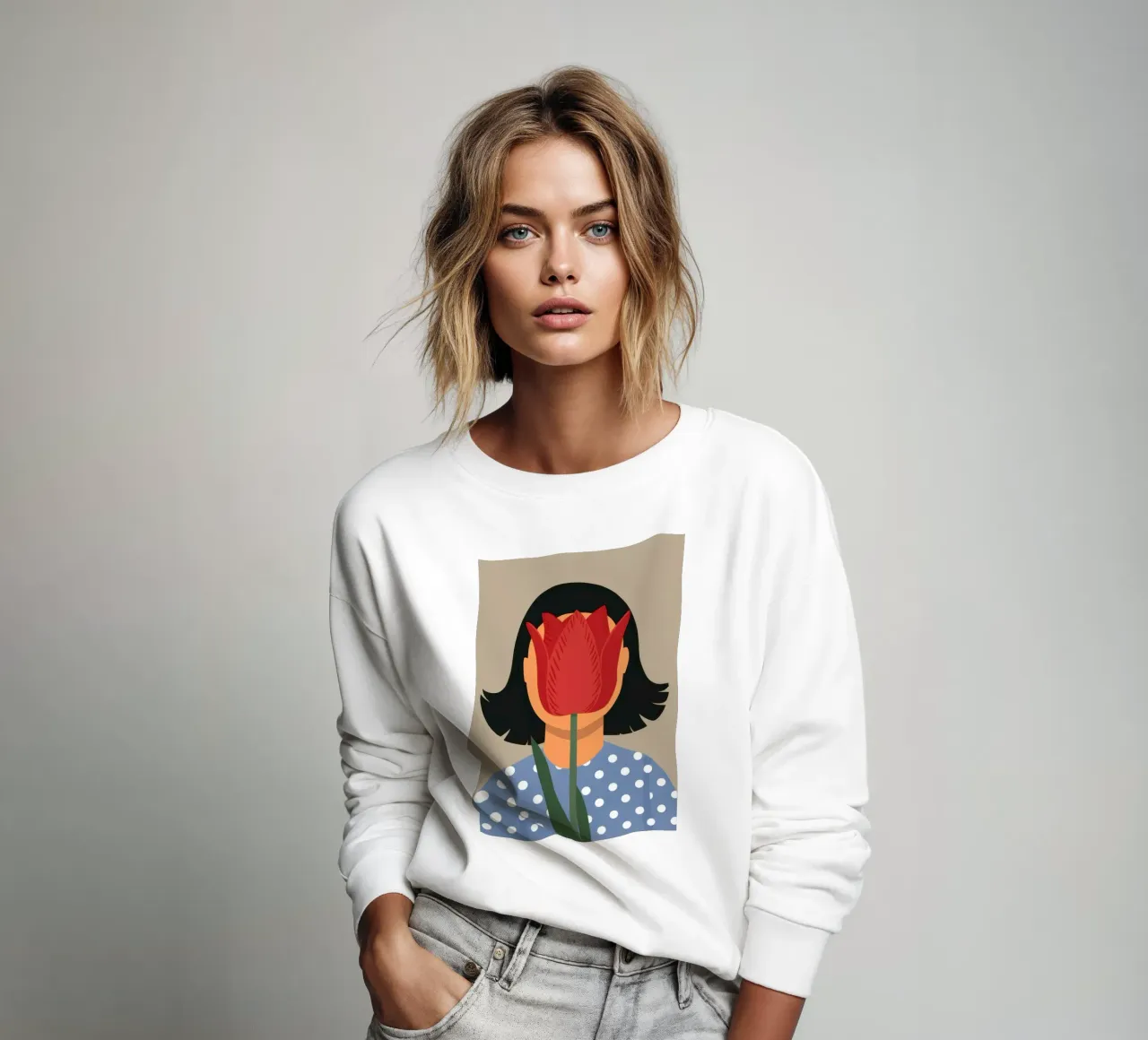 Tulpengezicht Enigma sweatshirt van Rain Balance