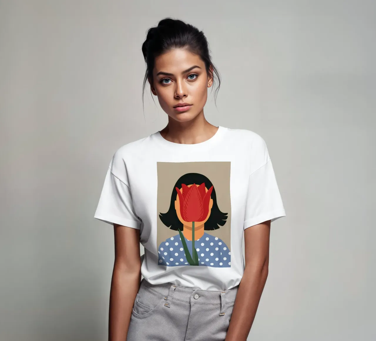 Enigma a faccia di tulipano t-shirt da Rain Balance