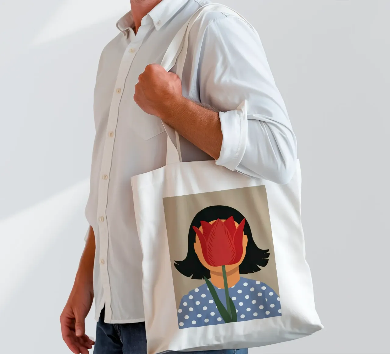 Enigma a faccia di tulipano borsa in juta da Rain Balance