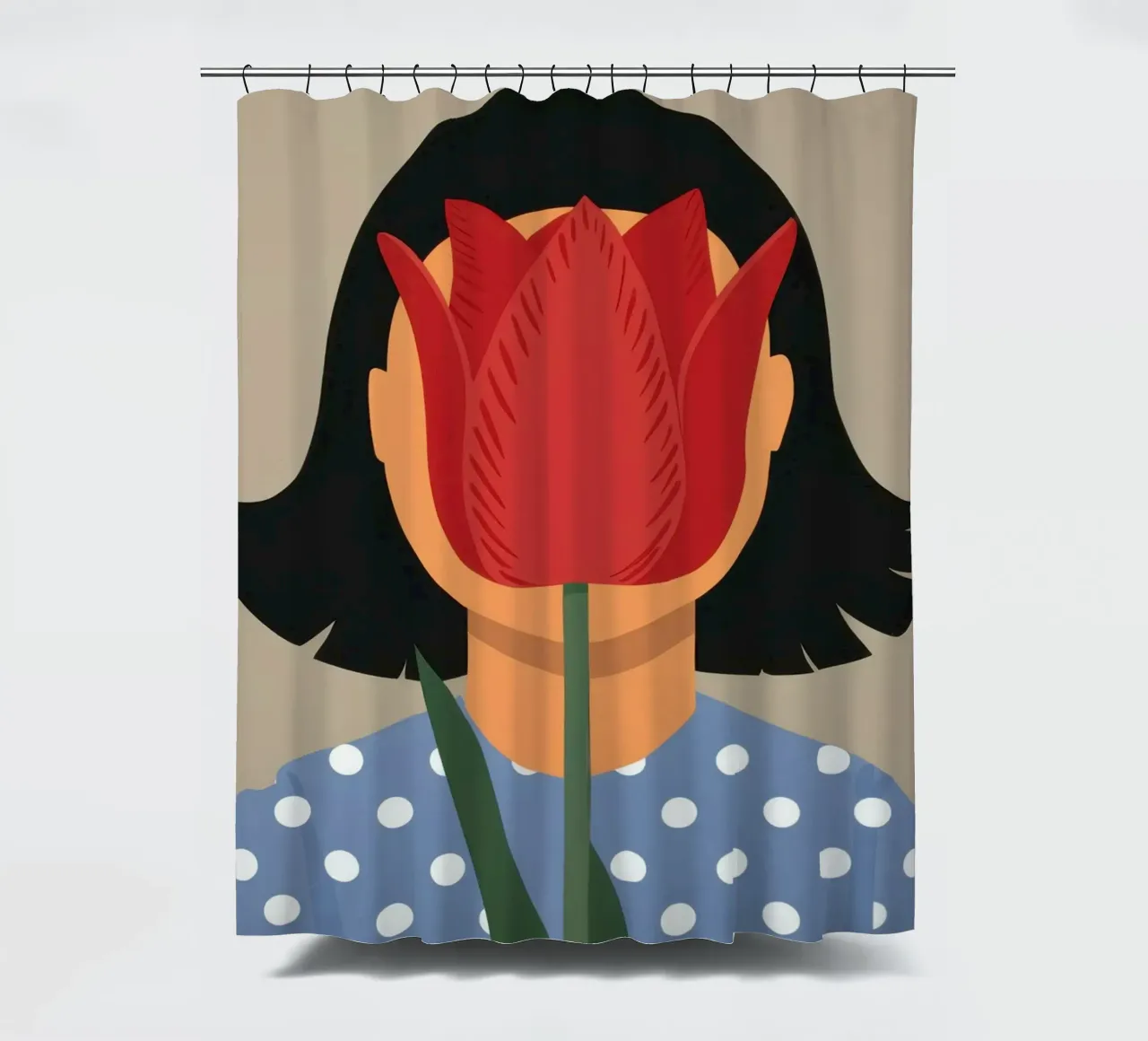Enigma a faccia di tulipano tenda da doccia da Rain Balance