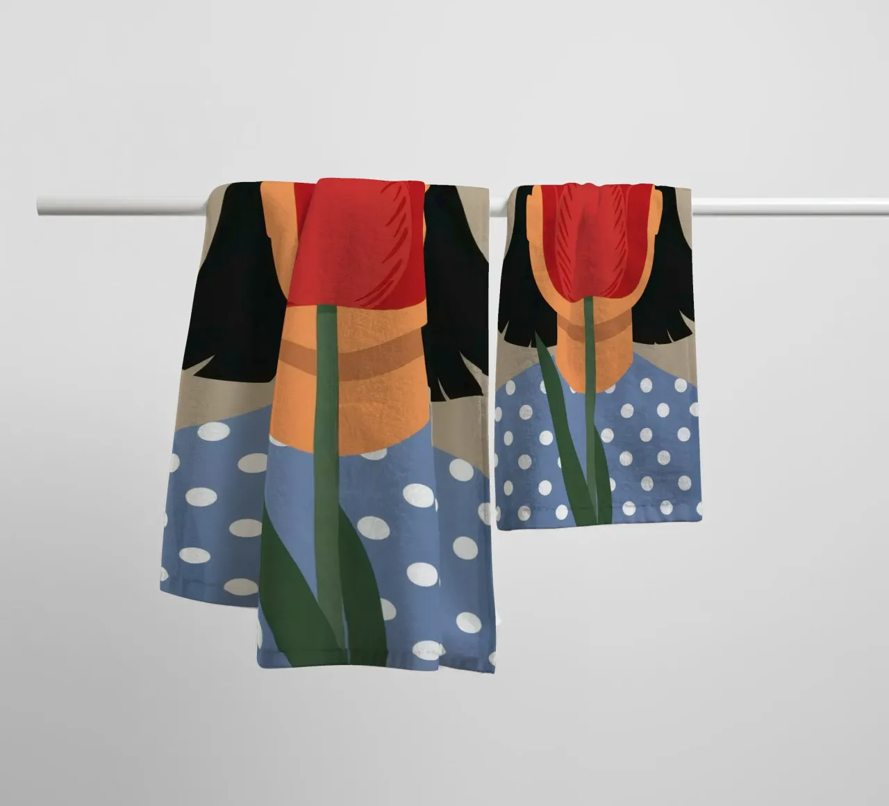 Tulpengezicht Enigma badhanddoek van Rain Balance