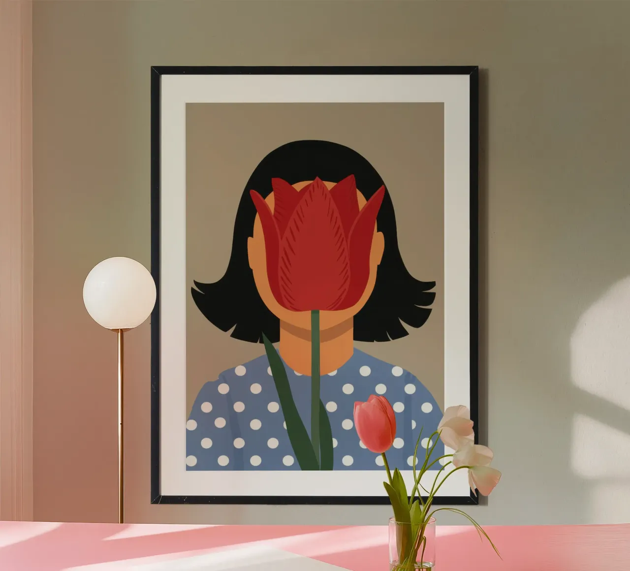 Tulpengezicht Enigma hahnemühle van Rain Balance
