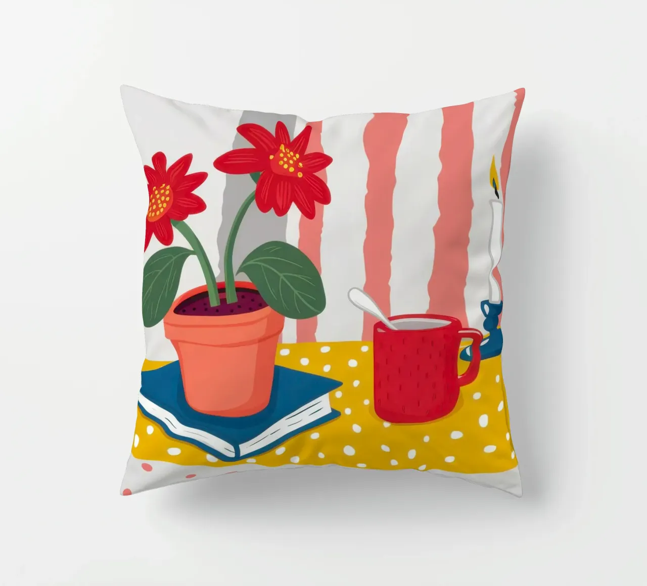 Striscia Morning Still Life cuscino da Giant Foxs