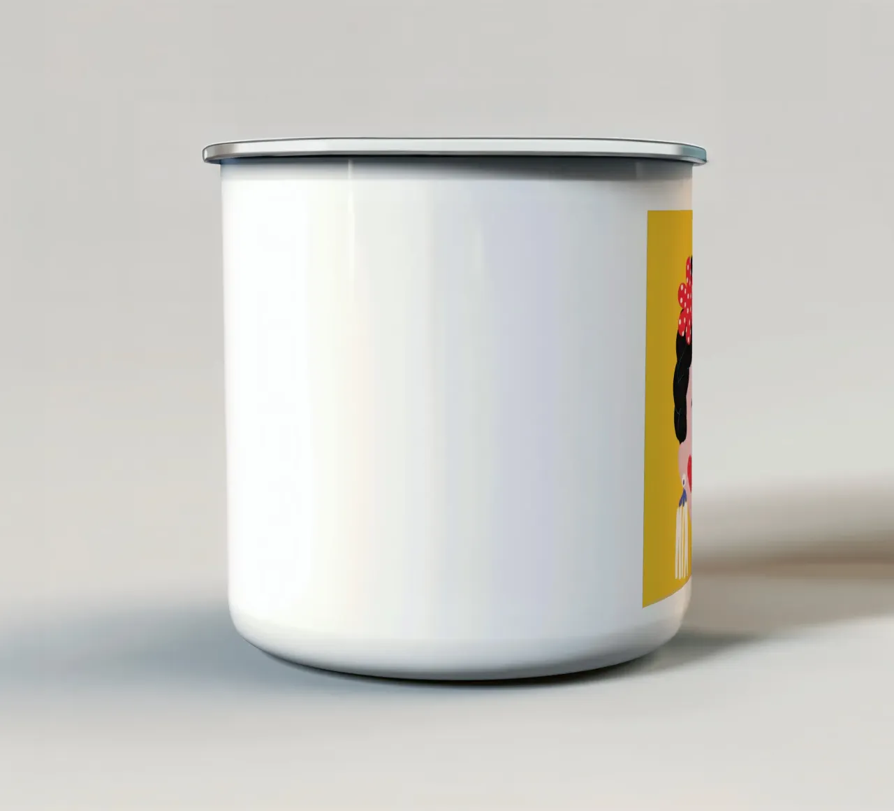 L'anima festosa di Frida tazza in smalto da Rain Balance